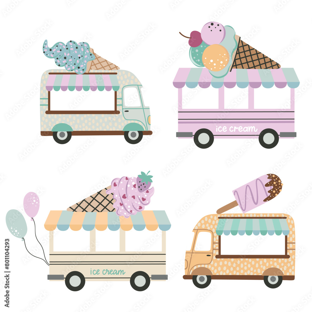 custom made wallpaper toronto digital
Vector illustration with hand drawn ice cream trucks. Can be used for printing on fabric, packaging, paper, cards, etc. Summer 2024