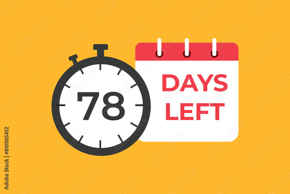 78 days to go countdown template. 78 day Countdown left days banner design. 78 Days left countdown timer 78 days to go countdown template. 78 day Countdown left days banner design. 78 Days left countdown timer