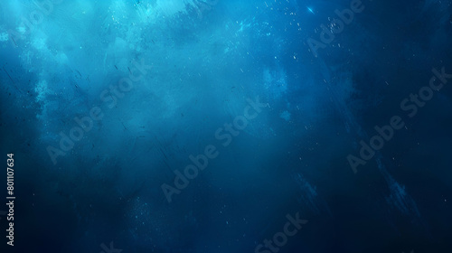 Banner header design with a blue gradient background and a gritty  luminous blue light on a dark backdrop with noise texture effect