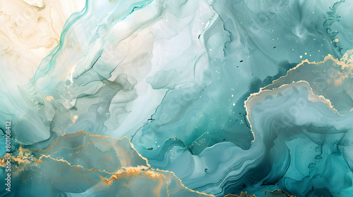 Wallpaper Mural Marble ink abstract art from exquisite original painting pattern of ombre alcohol ink Marble background. Generative AI. Torontodigital.ca