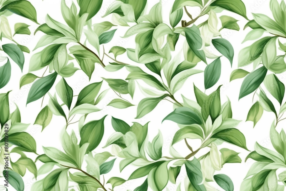 Floral seamless pattern Branch with leaves or name Floral seamless pattern Branch with leaves or name
