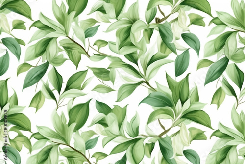 Floral seamless pattern Branch with leaves or name