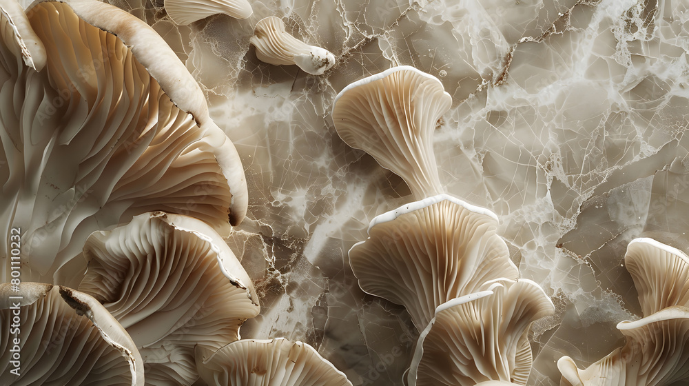 mushroom texture marble background. Generative AI. mushroom texture marble background. Generative AI.