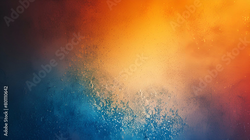 Grainy orange, blue, yellow, and white noise texture background with abstract colour gradient backdrop for banner poster header cover design
