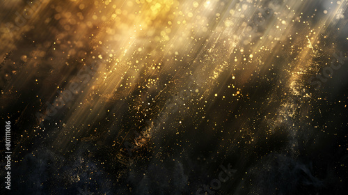 Grey, brown, golden yellow, glowing light, dark noise, and grainy gradient background for a banner or poster backdrop