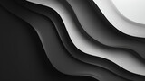 Minimal header cover poster design copy space with a glowing abstract gradient shape in grey, black, and white on a grainy black background.