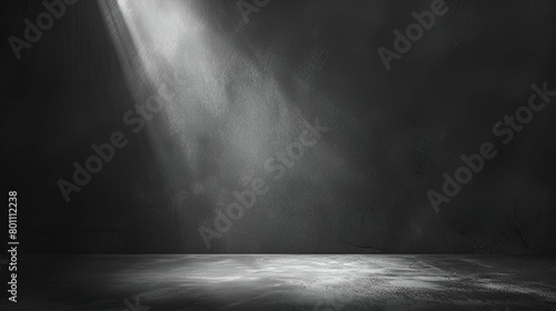 Spot illuminated on a dark grey noise texture banner header poster backdrop copy space with a black and white grainy gradient background