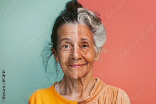 Traditions in aging depicted through generational health portraits integrate glamour and skin elasticity contrasts.