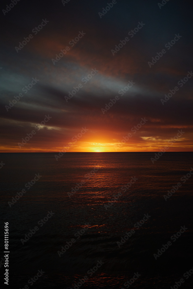 sunset over the sea