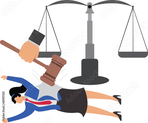 Businesswoman hit by hammer, Punishment, Judge
