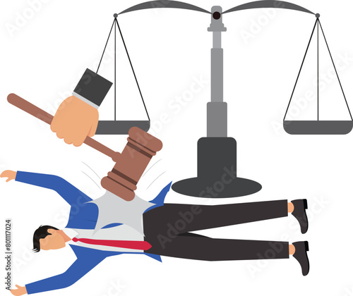 Businessman hit by hammer, Punishment, Judge