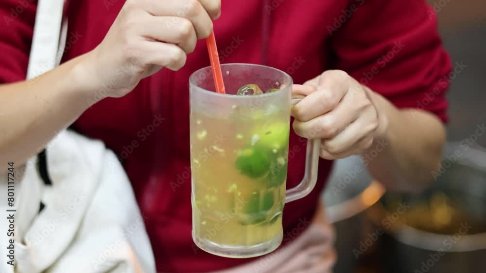 Preparing a Refreshing Fruit Beverage Preparing a Refreshing Fruit Beverage