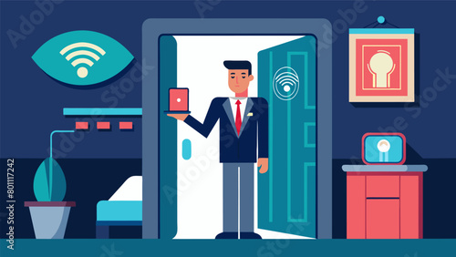 A hotel that uses biometric neural scans to grant guests access to their rooms ensuring maximum safety and privacy..
