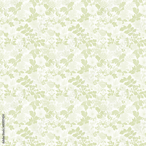 Vintage Floral Pattern Seamless Digital Paper Texture