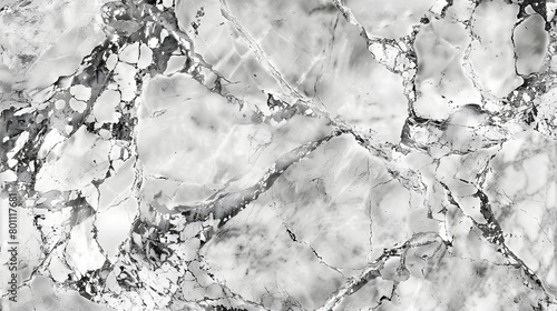 Seamless white grey marble texture background in natural pattern. Generative AI.