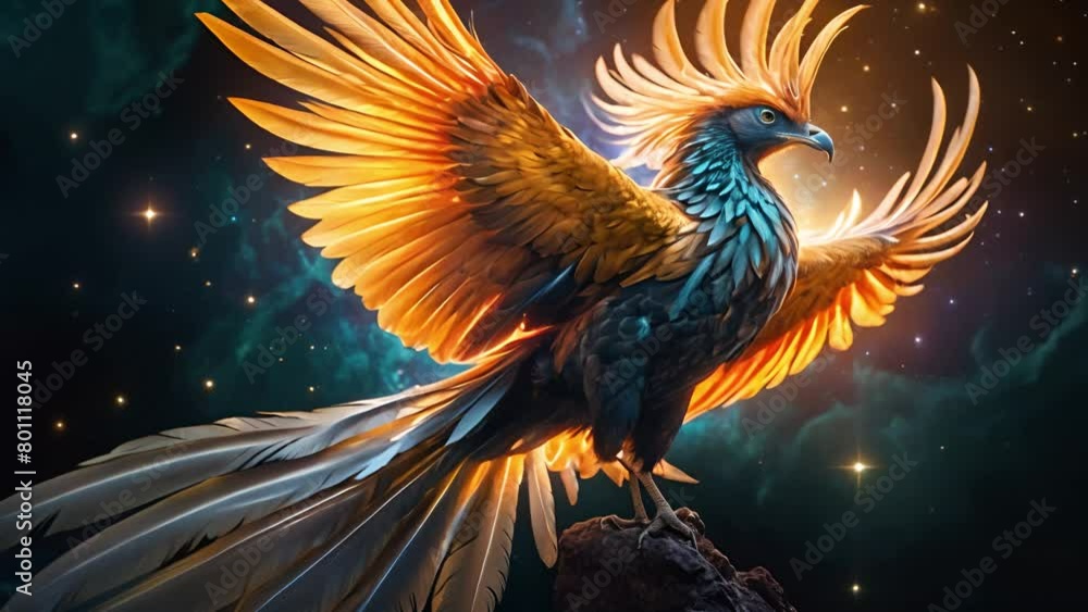 羽ばたく鳥のポートレート,Generative AI 羽ばたく鳥のポートレート,Generative AI