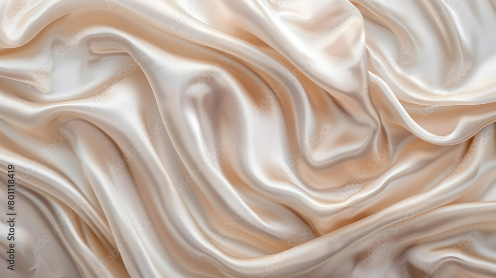 The texture of the satin fabric of beige color marble background. Generative AI. The texture of the satin fabric of beige color marble background. Generative AI.