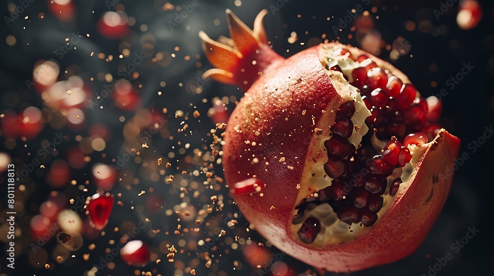 A Burst of Flavor: Pomegranate Explosion Capturing the Essence of Freshness and Taste A Burst of Flavor: Pomegranate Explosion Capturing the Essence of Freshness and Taste