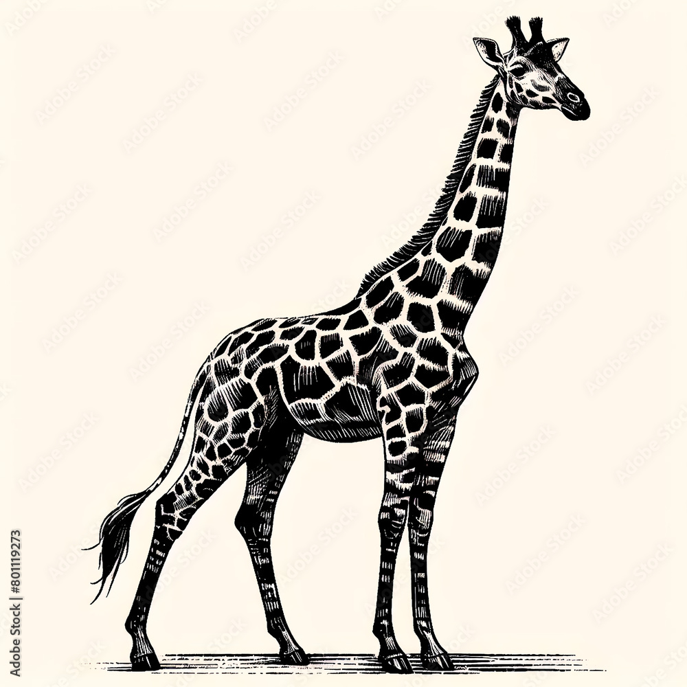 Naklejka premium Illustration Giraffe