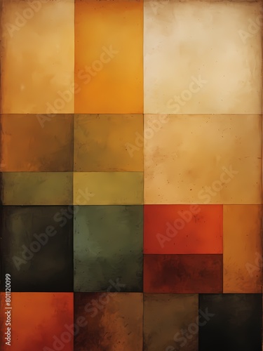 Abstract geometric painting generative AI illustration 