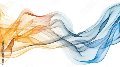 Swirling motion of colourful  smoke or fog group, abstract line isolated on white background ,smoke design lines, Abstract illustration of dynamic linear motion, corporate business style  © Rukhsana studio