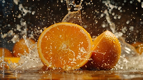 A Succulent Slice of Orange Dripping with Juice