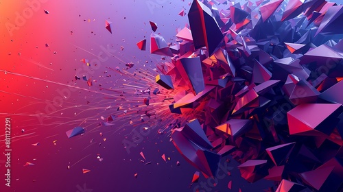 An Abstract Depiction of a Chaotic Explosion photo