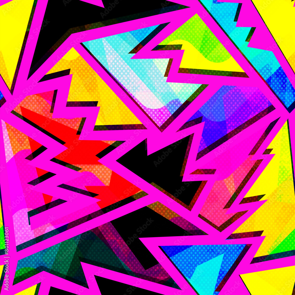 Coloured pink geometric. Seamless pattern Coloured pink geometric. Seamless pattern