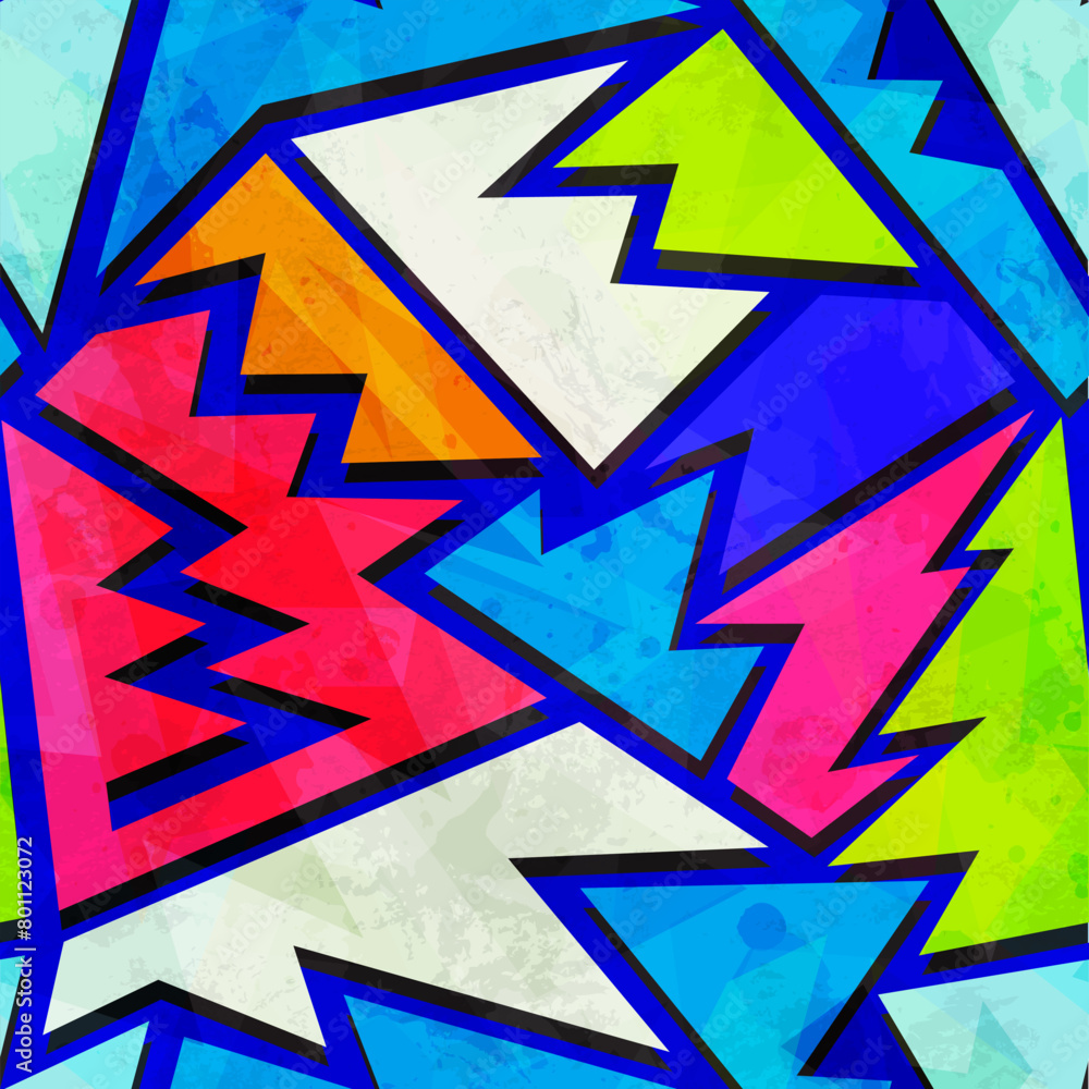 Graffiti geometric. Seamless pattern Graffiti geometric. Seamless pattern