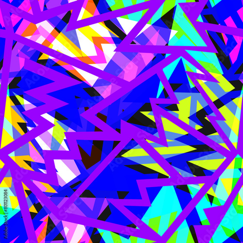 Purple mosaic geometric. Seamless pattern