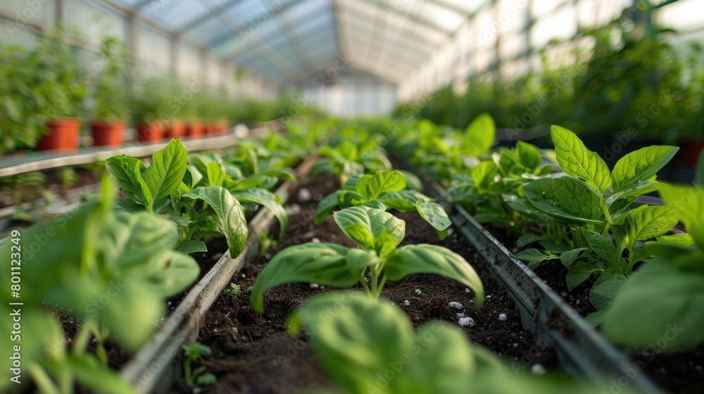 A farmer inspects a fresh oak mustard green salad with his hands. Organic hydroponic vegetables in a nursery farm Business idea and organic hydroponic vegetables A farmer inspects a fresh oak mustard green salad with his hands. Organic hydroponic vegetables in a nursery farm Business idea and organic hydroponic vegetables