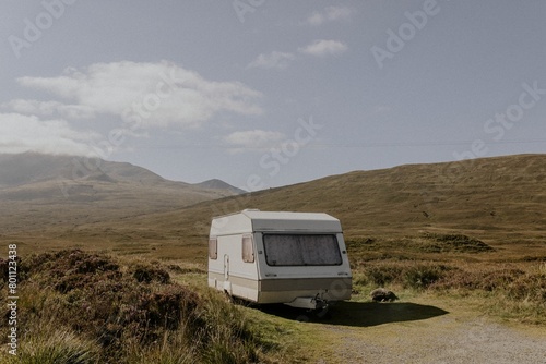 Caravan summer background, Scottish Highlands © Rawpixel.com