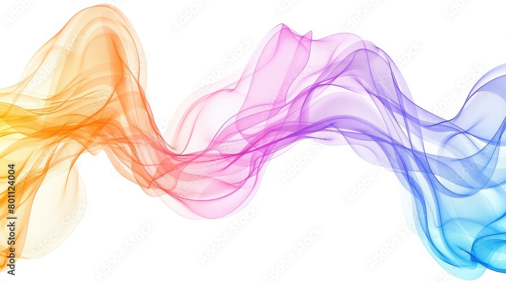 Transparent colored wave flow on a white background, color texture studio with wavy line white background, Elegant design used for presentation cosmetic nature products for sale online.,Dynamic wave  