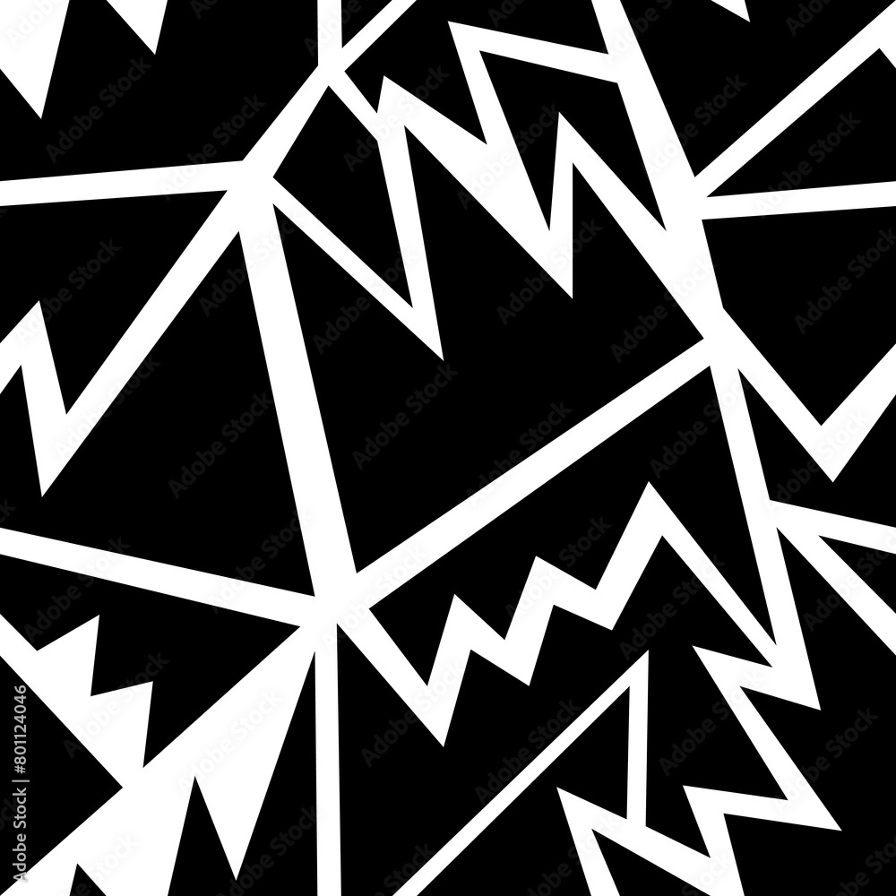 Black background with white lines and arrows. Seamless pattern Black background with white lines and arrows. Seamless pattern