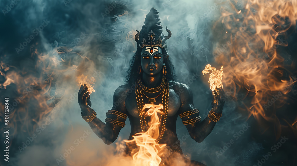 Shiva God with fire Shiva God with fire