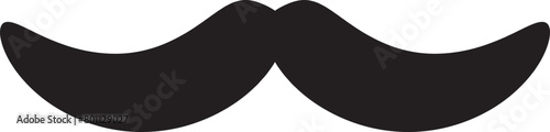 Moustache vector icon. Black retro style mustache. Shave barber vintage man face