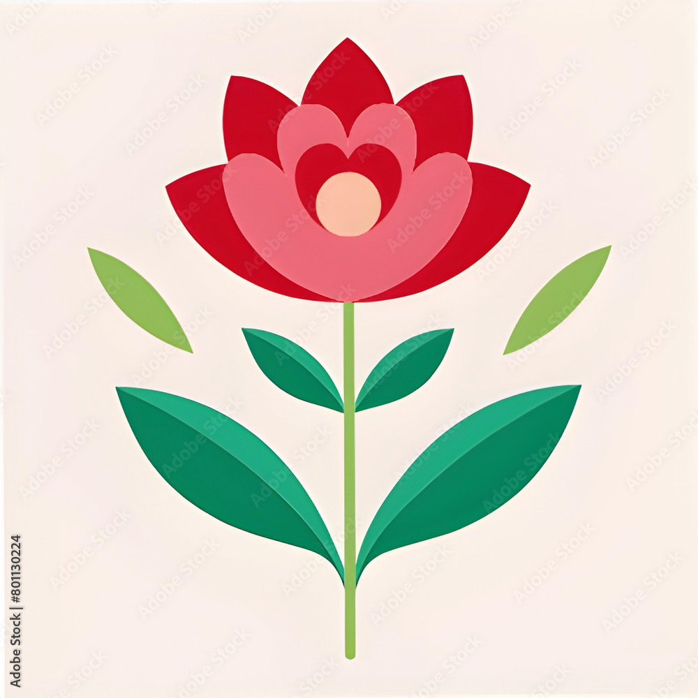 Obraz premium mini flower in elevation front view delicate flora