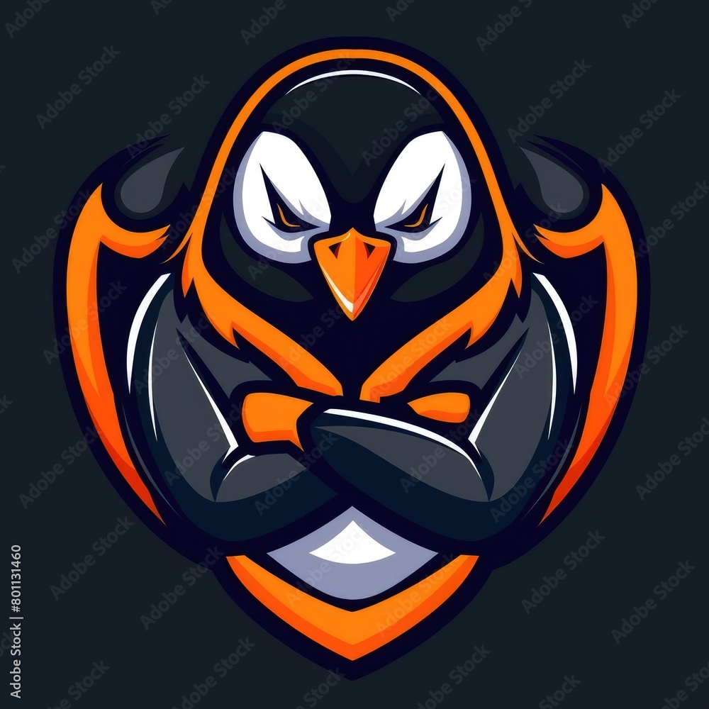 Angry penguin e-sports logo inspiration