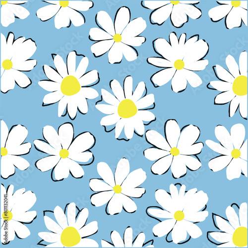 Abstract pattern of daisy flower, origami flowers background.style for banners,prints,clothing,wallpaper,posters, websites,online shopping.Vector illustration design and creative idea.eps10.