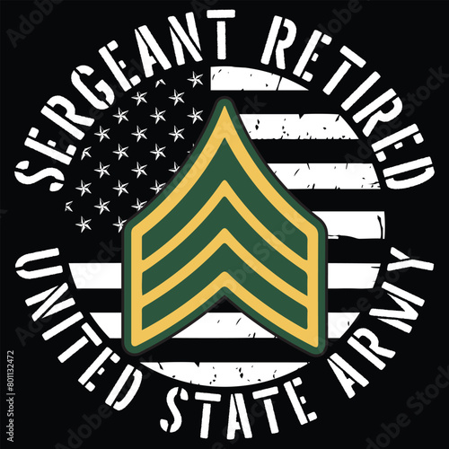 Sergeant SGT Army Retired, Military Retirement Gifts For Him, Retirement Shirts For Men, U.S. Army Retirement Gift, Military T-Shirt
