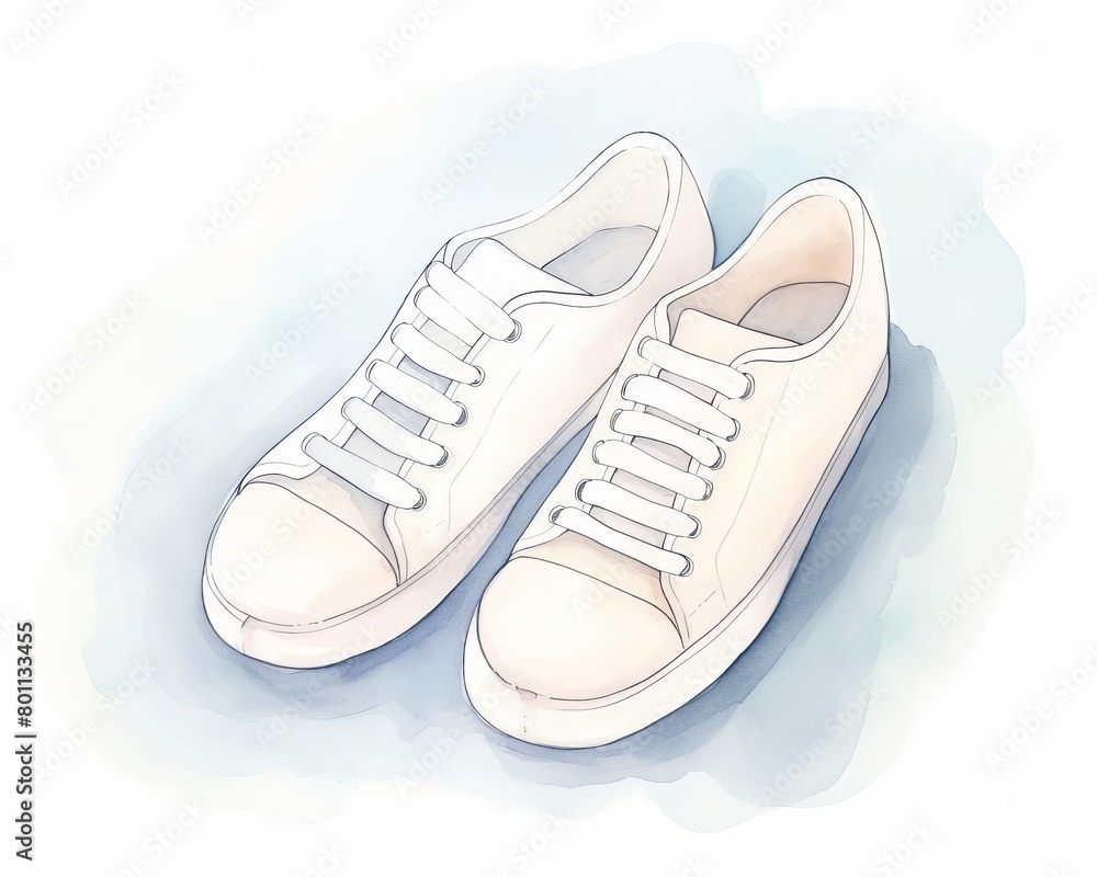 Simple white sneakers