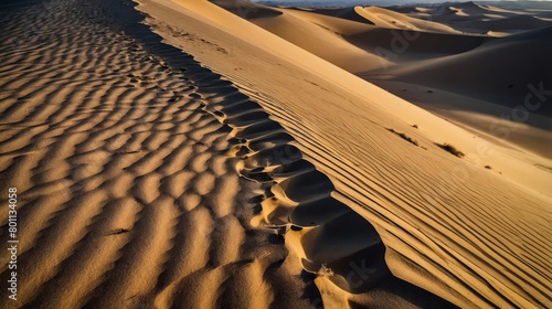 Majestic sand desert landscape and background stock photo image