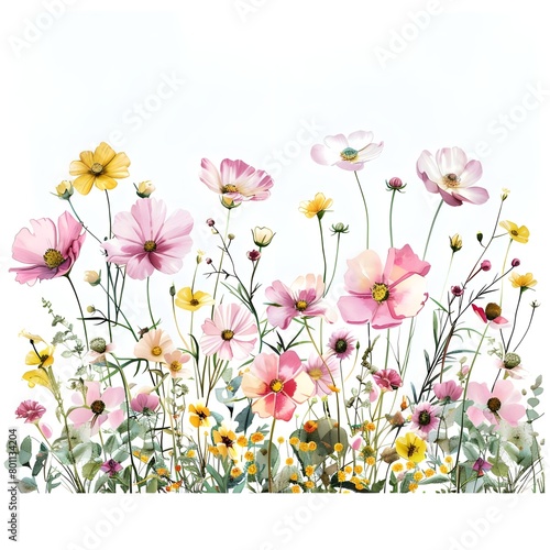 Beautiful painting about cosmos flower 