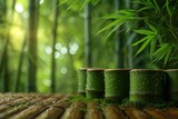 Bamboo Grove: Tall, slender bamboo stalks creating a serene atmosphere. 