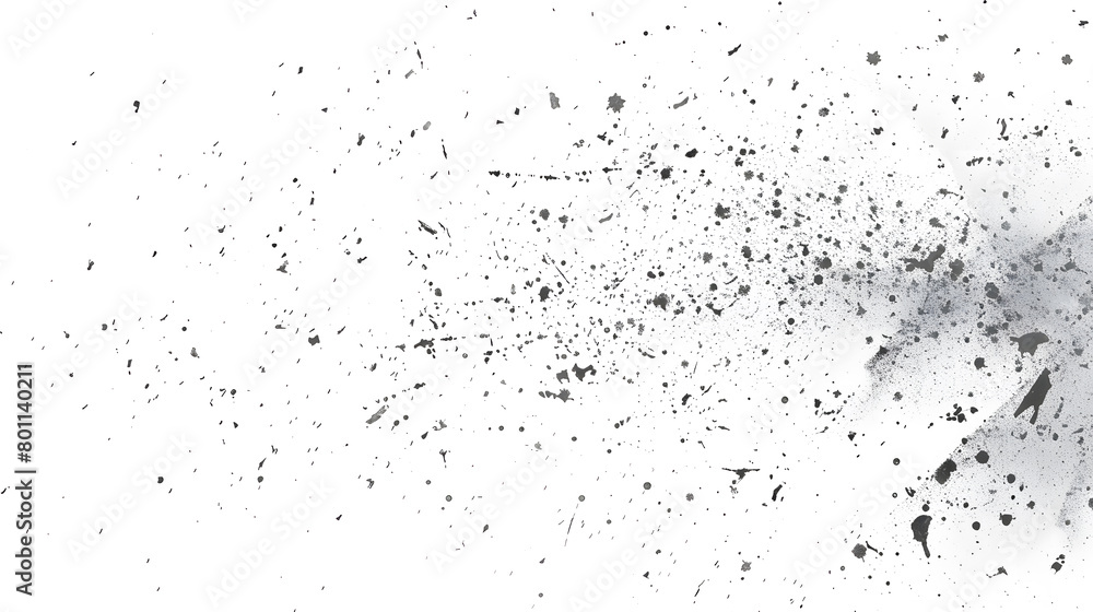 Subtle halftone vector texture overlay. Monochrome abstract splattered background. Generative AI.
