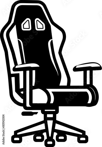 Gaming chair furniture icon