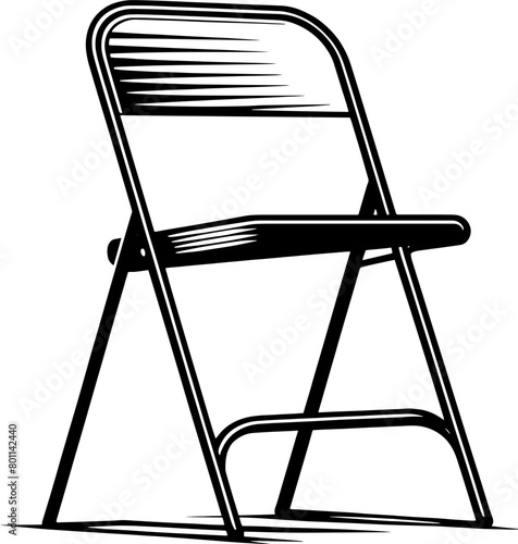 Folding chair furniture icon 4
