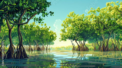 Embracing Nature's Sanctuary: Illustrating the Majesty of Mangrove Trees