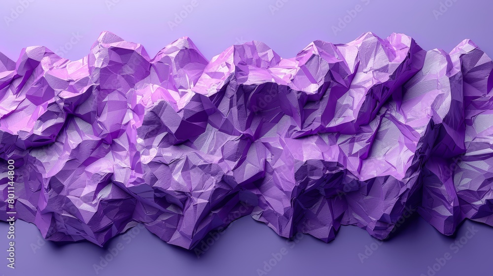 A tight shot of an artwork crafted from lavender origami paper against a gentle lilac backdrop A tight shot of an artwork crafted from lavender origami paper against a gentle lilac backdrop