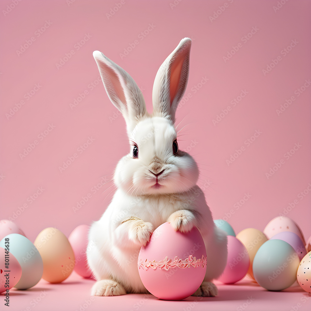 easter bunny and easter eggs easter bunny and easter eggs